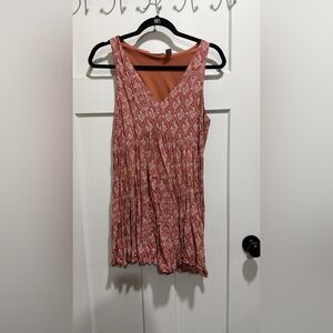 Elegant Rust Patterned Dress